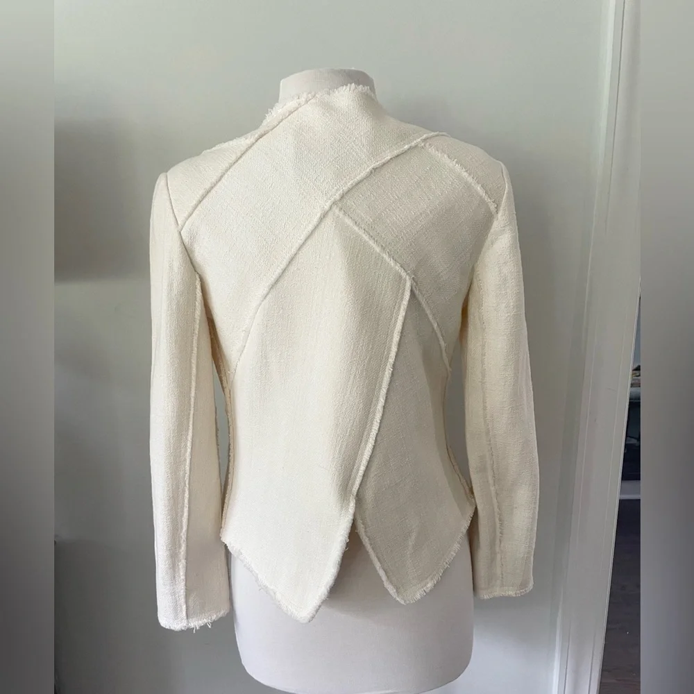 DEREK LAM 10 CROSBY COTTON BLEND CROPPED JACKET SIZE 6